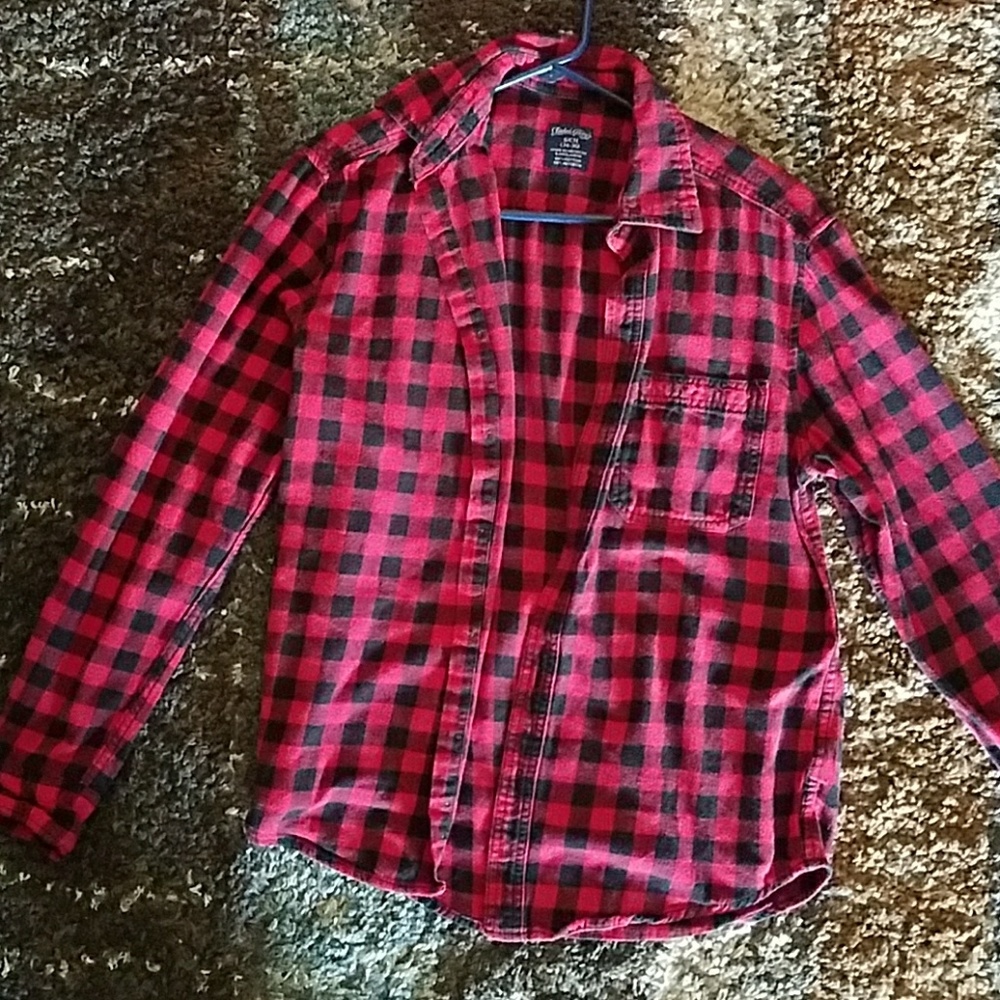 Button up plaid shirt